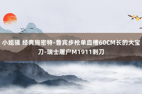 小姐骚 经典施密特-鲁宾步枪单血槽60CM长的大宝刀-瑞士屠户M1911刺刀