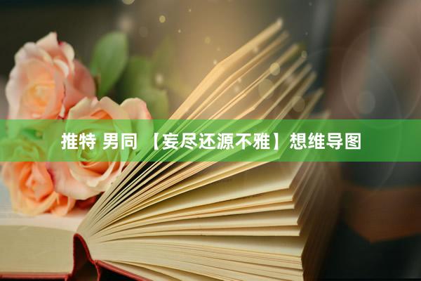 推特 男同 【妄尽还源不雅】想维导图