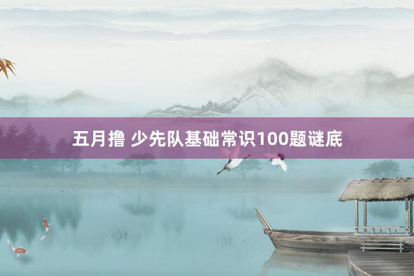 五月撸 少先队基础常识100题谜底